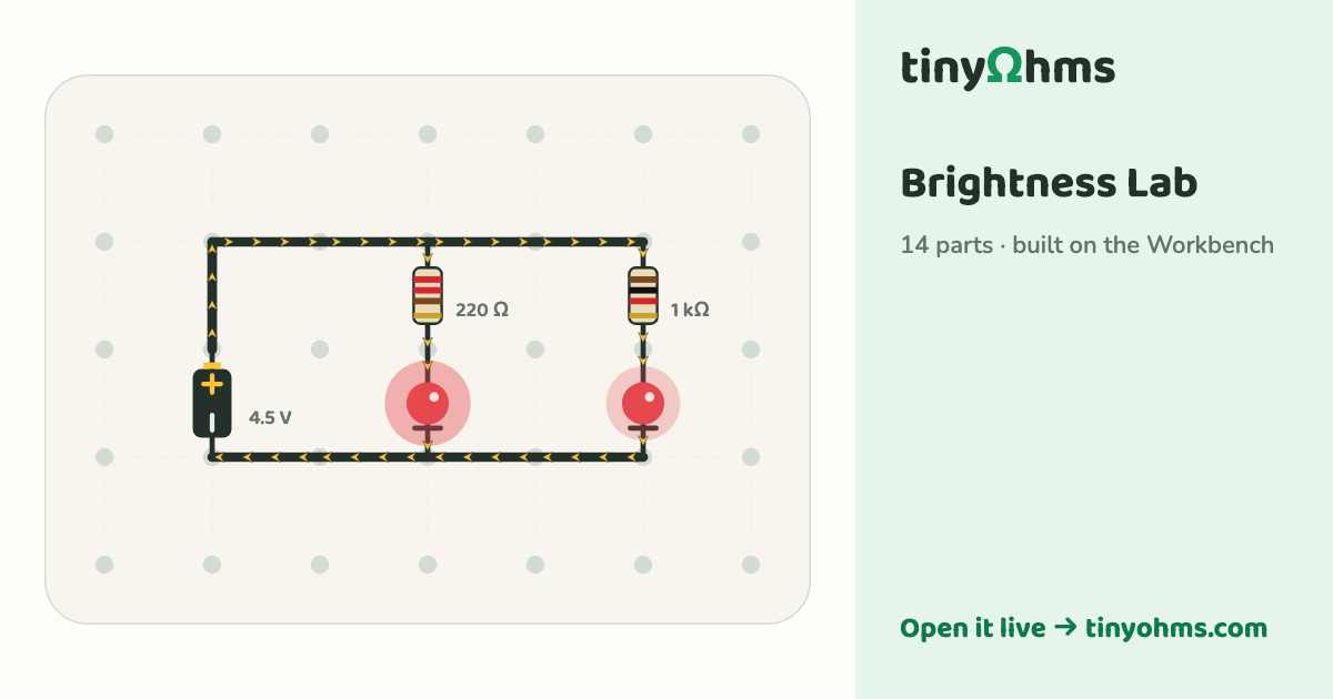 Brightness Lab on a breadboard