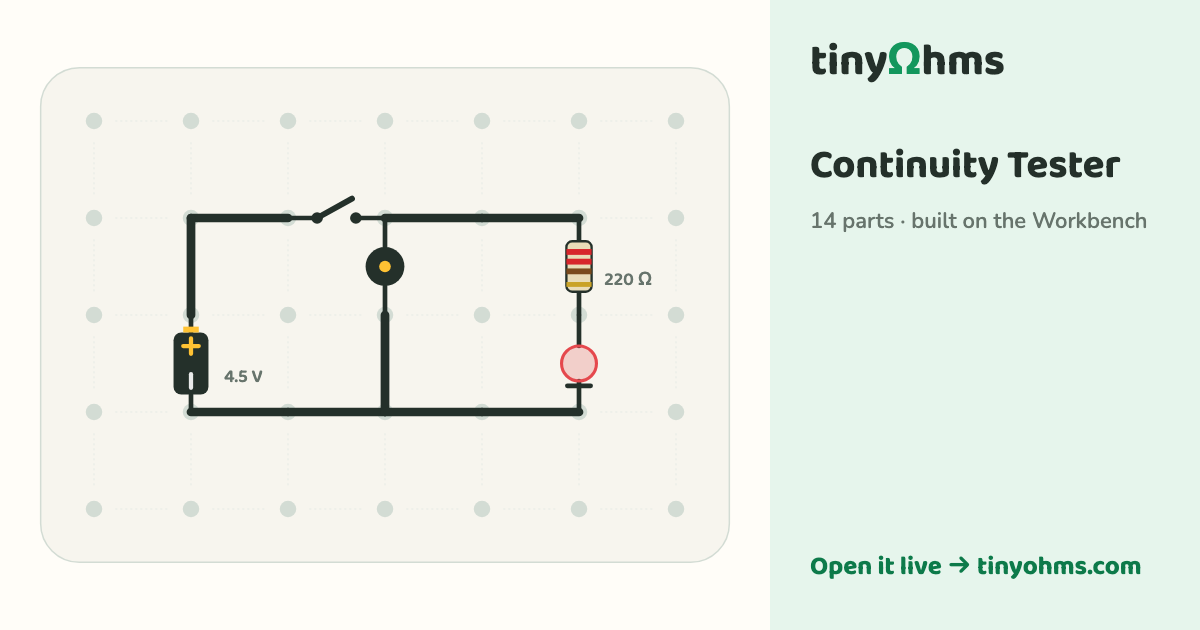 Continuity Tester on a breadboard