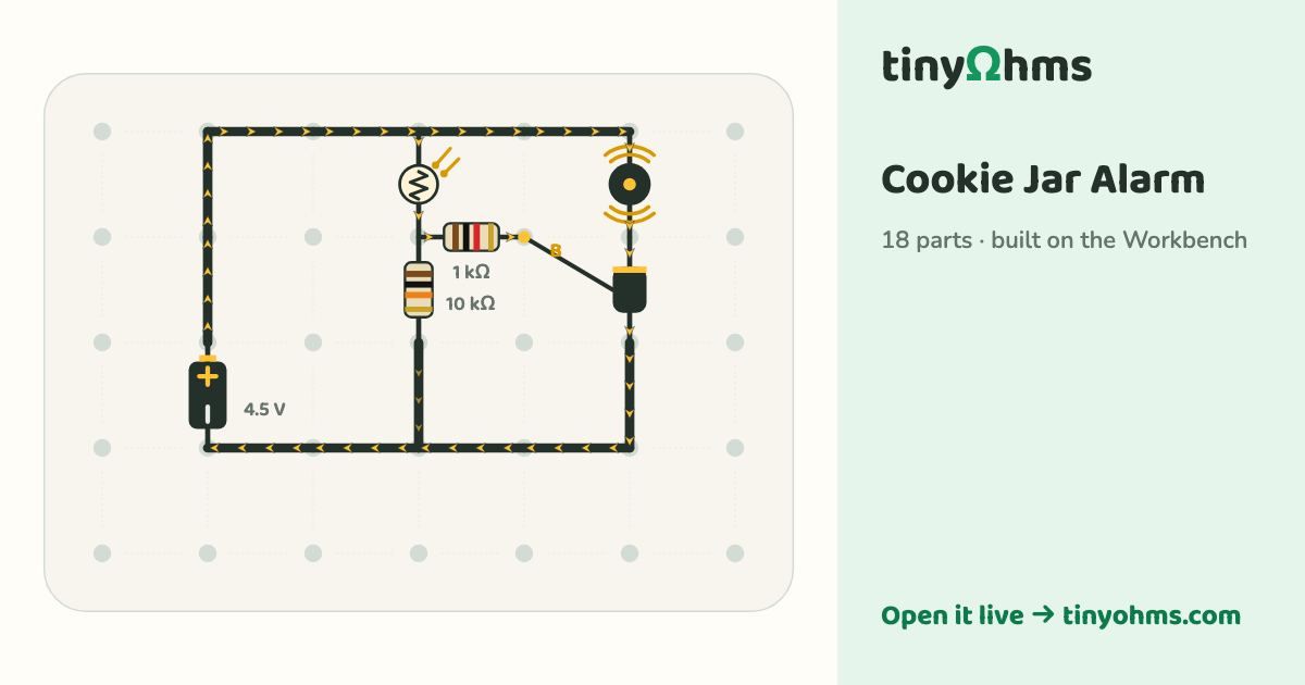 Cookie Jar Alarm on a breadboard