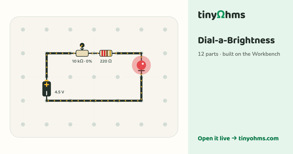 Dial-a-Brightness on a breadboard