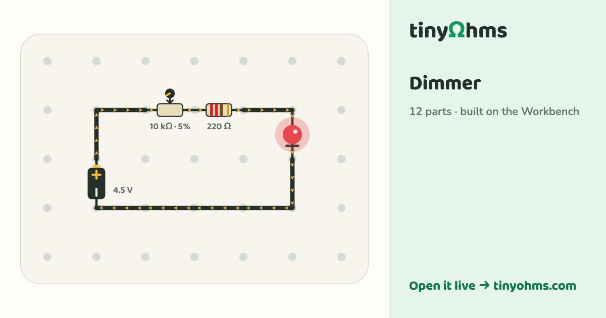 Dimmer on a breadboard
