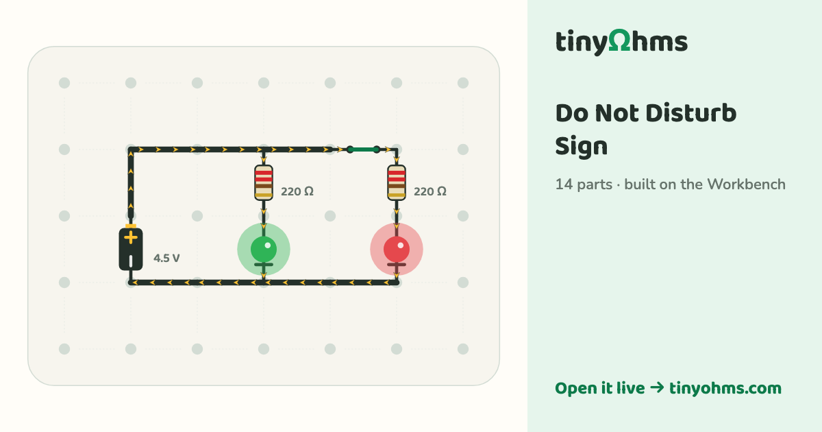 Do Not Disturb Sign on a breadboard