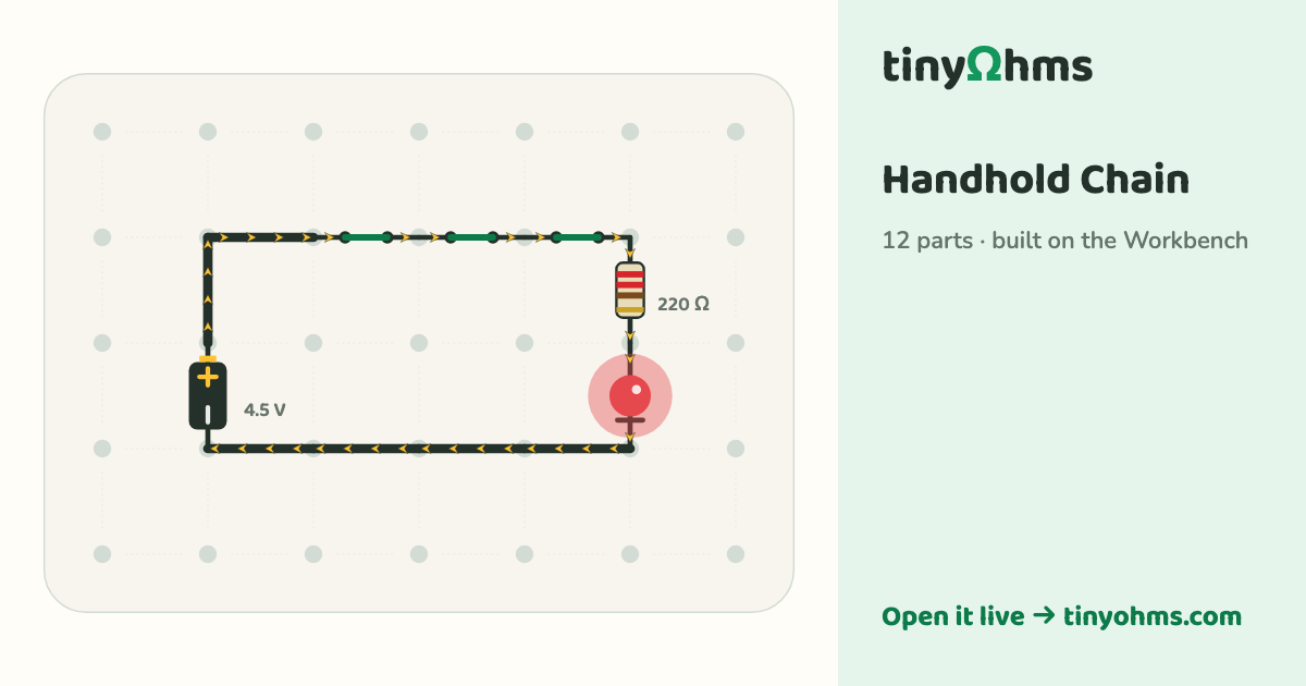 Handhold Chain on a breadboard