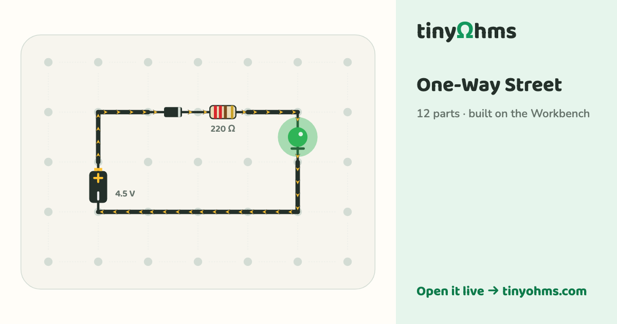 One-Way Street on a breadboard