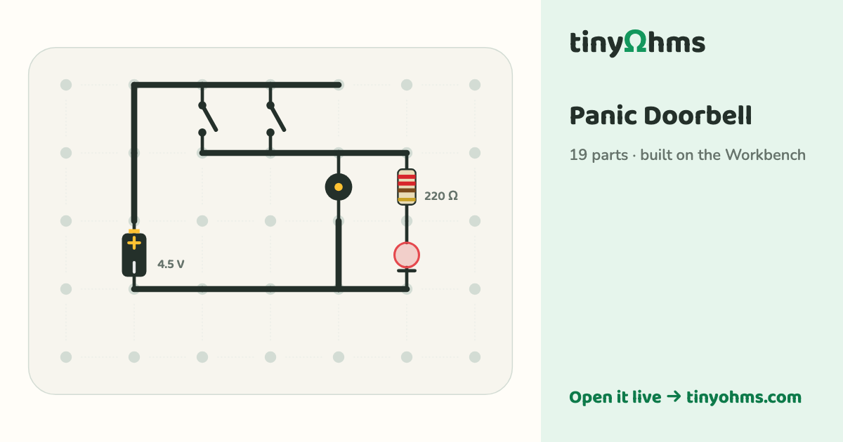 Panic Doorbell on a breadboard
