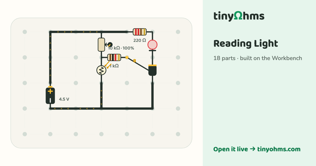 Reading Light on a breadboard
