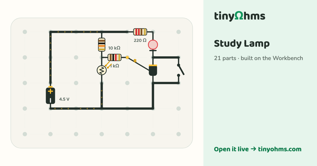 Study Lamp on a breadboard