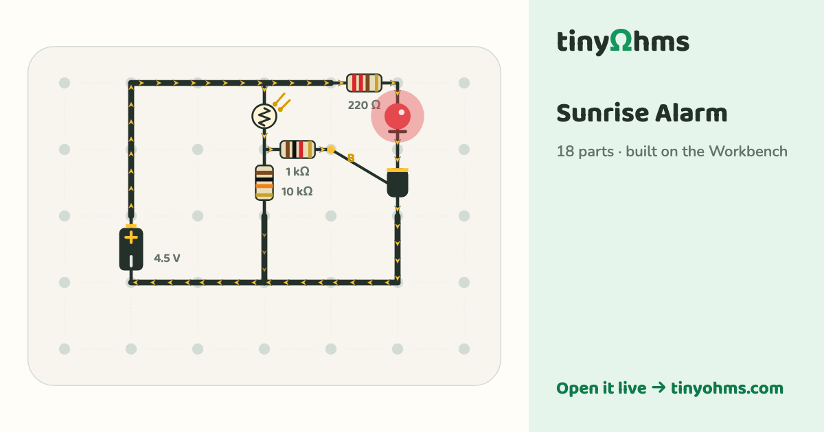 Sunrise Alarm on a breadboard