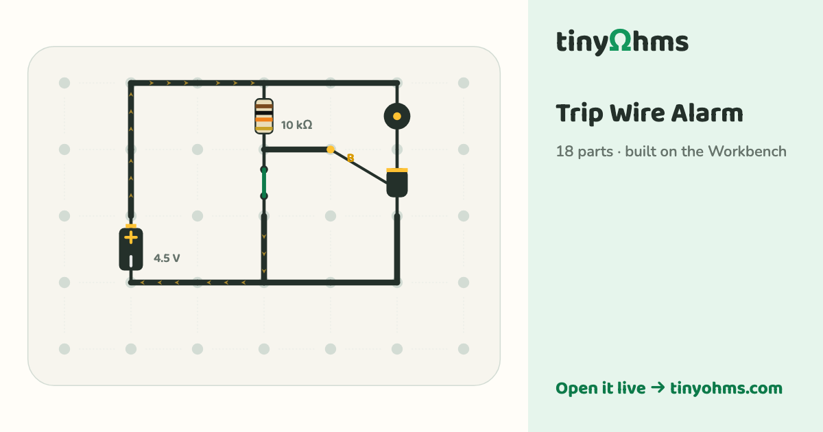 Trip Wire Alarm on a breadboard